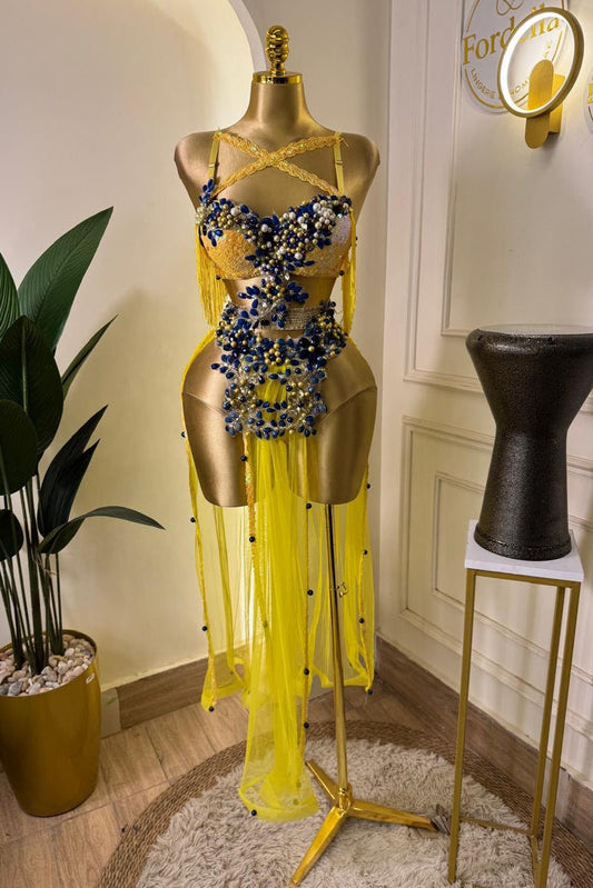 Citrine Saphir Jaune : Costume de Danse Orientale