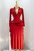 FIFI Rouge – Tenue de Danse Orientale 2 Pièces (Tenue + Ceinture)