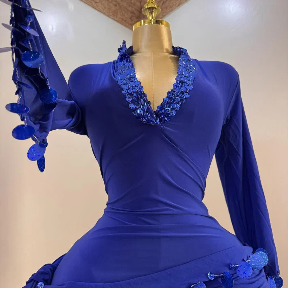 FIFI Bleu – Tenue de Danse Orientale 2 Pièces (Tenue + Ceinture)