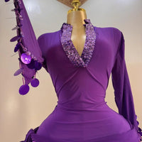FIFI Mauve – Tenue de Danse Orientale 2 Pièces (Tenue + Ceinture)