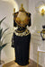 Cléopâtre Noire et Or – Costume de Danse Orientale 3 Pièces