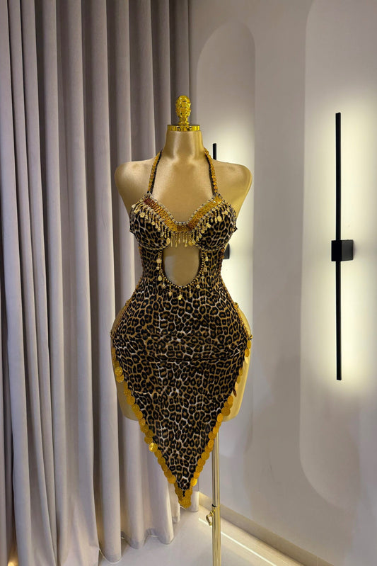 Léopard Sauvage Or : Tenue Lingerie et Danse